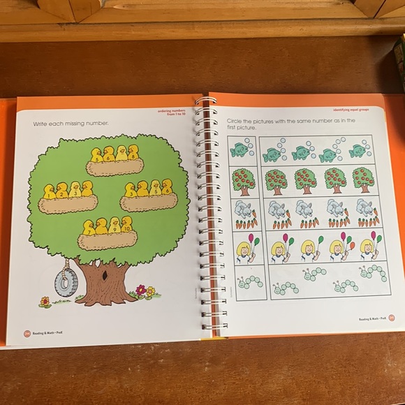 Scholastic grade PRE-K Reading & Math hard cover work book over 300 pages - Picture 5 of 8